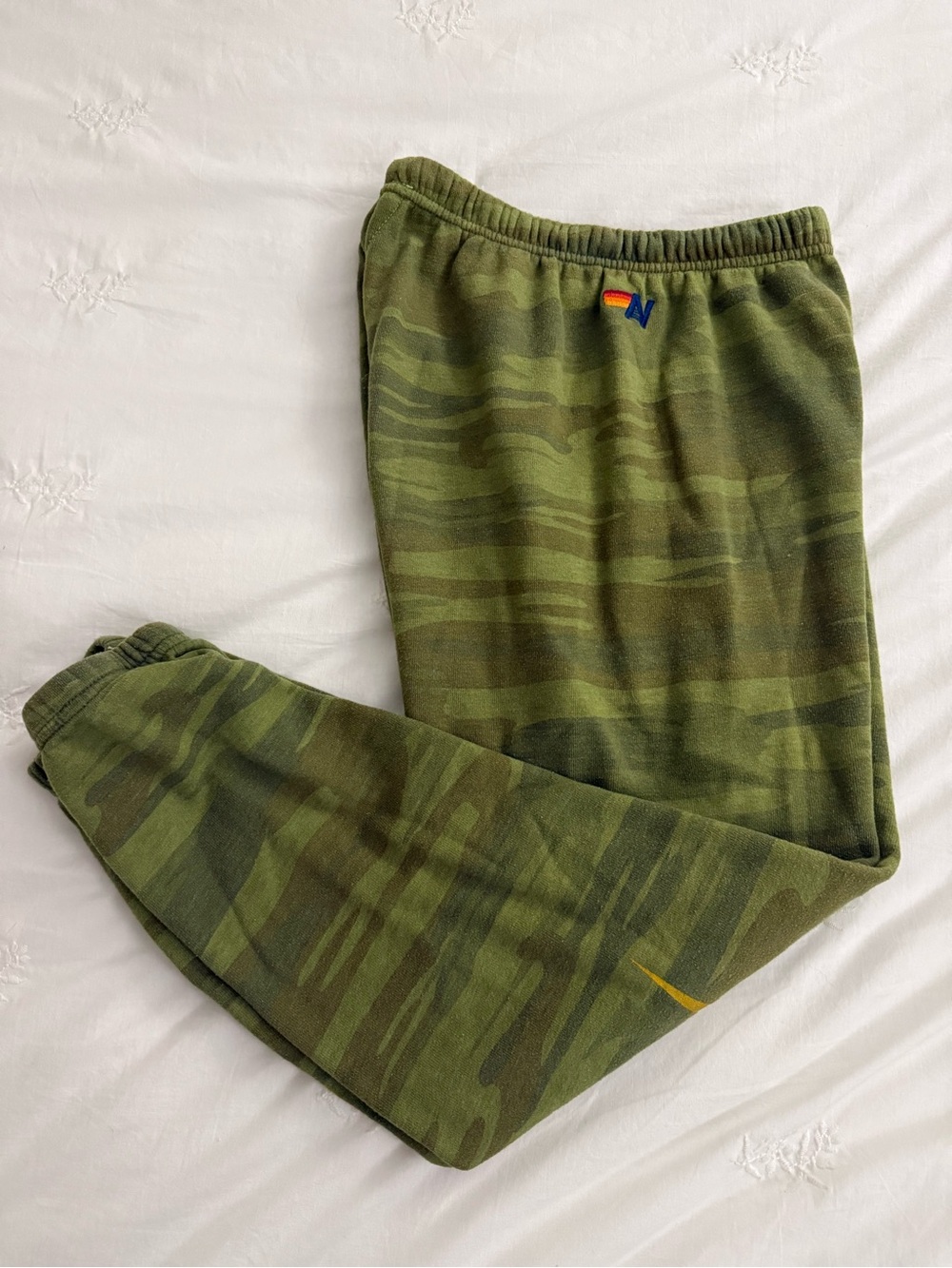 Aviator Nation Camo Sweatpants with lightning Accent - Picture 2 of 3